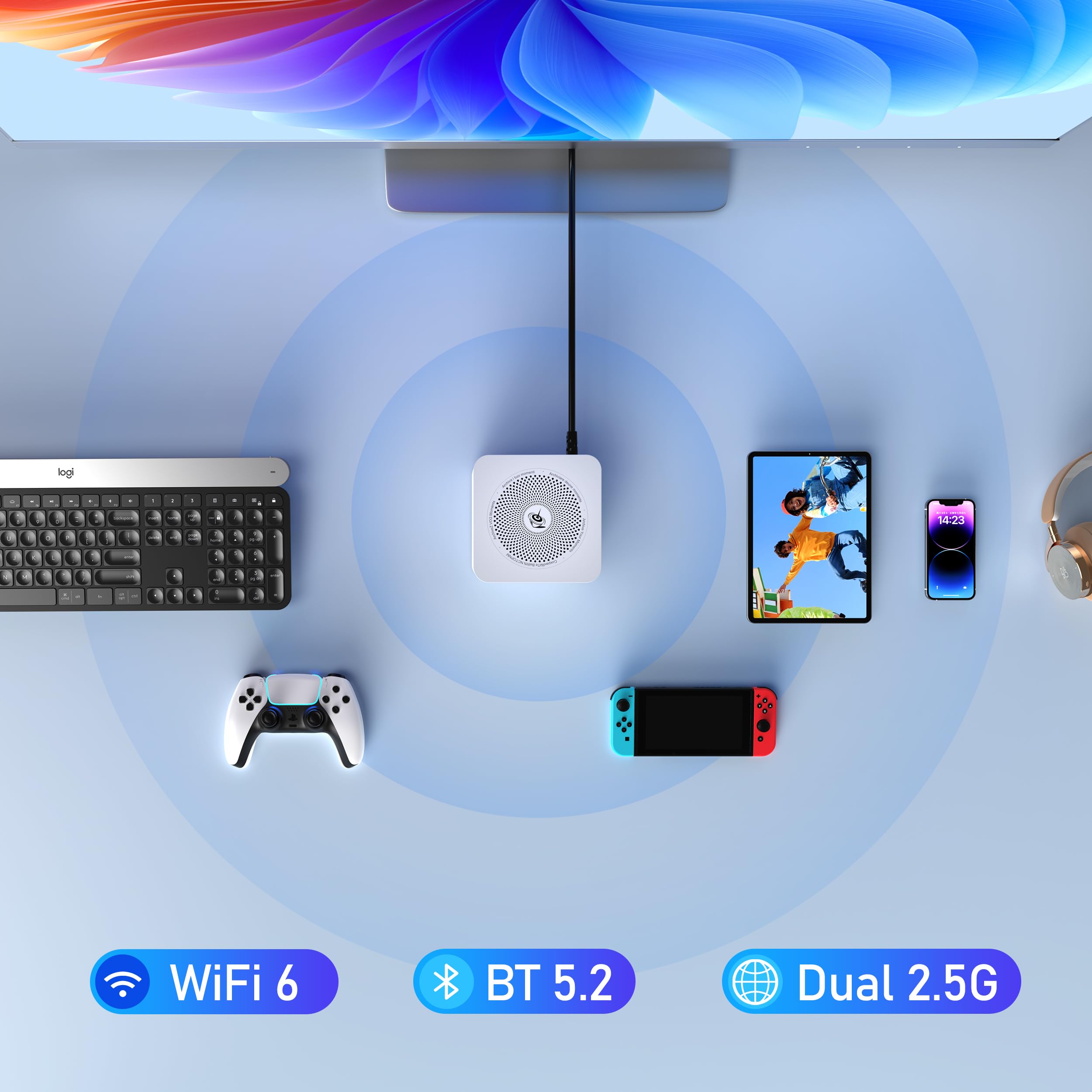 Beelink ME Mini N150 NAS Mini PC, 12GB LPDDR5, 64GB eMMC + 2TB SSD